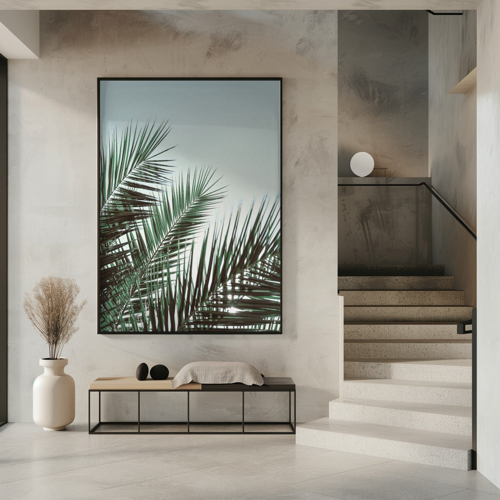 Flowing Palm Leaves Print