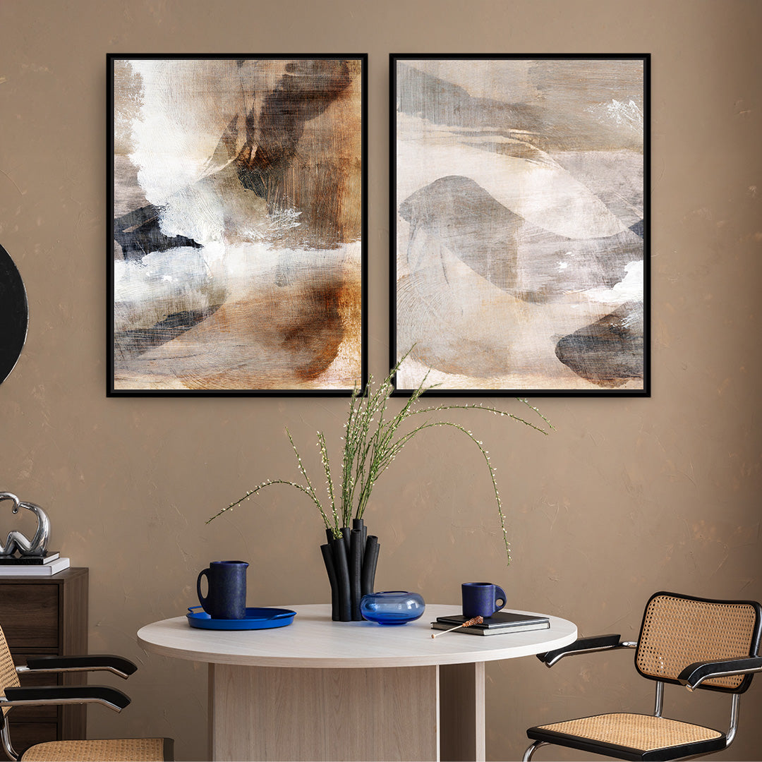 Layers Framed Canvas Set of 2