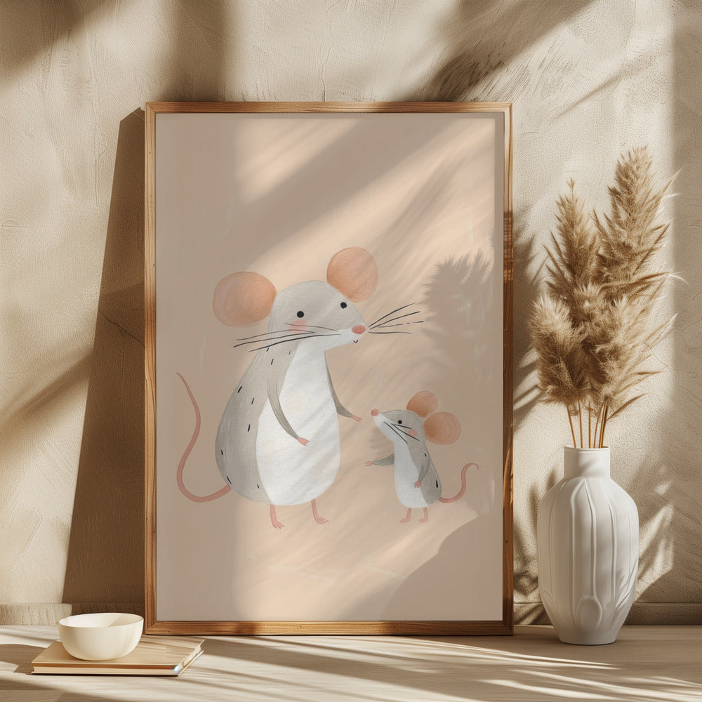Mommy and Baby Mouse Print