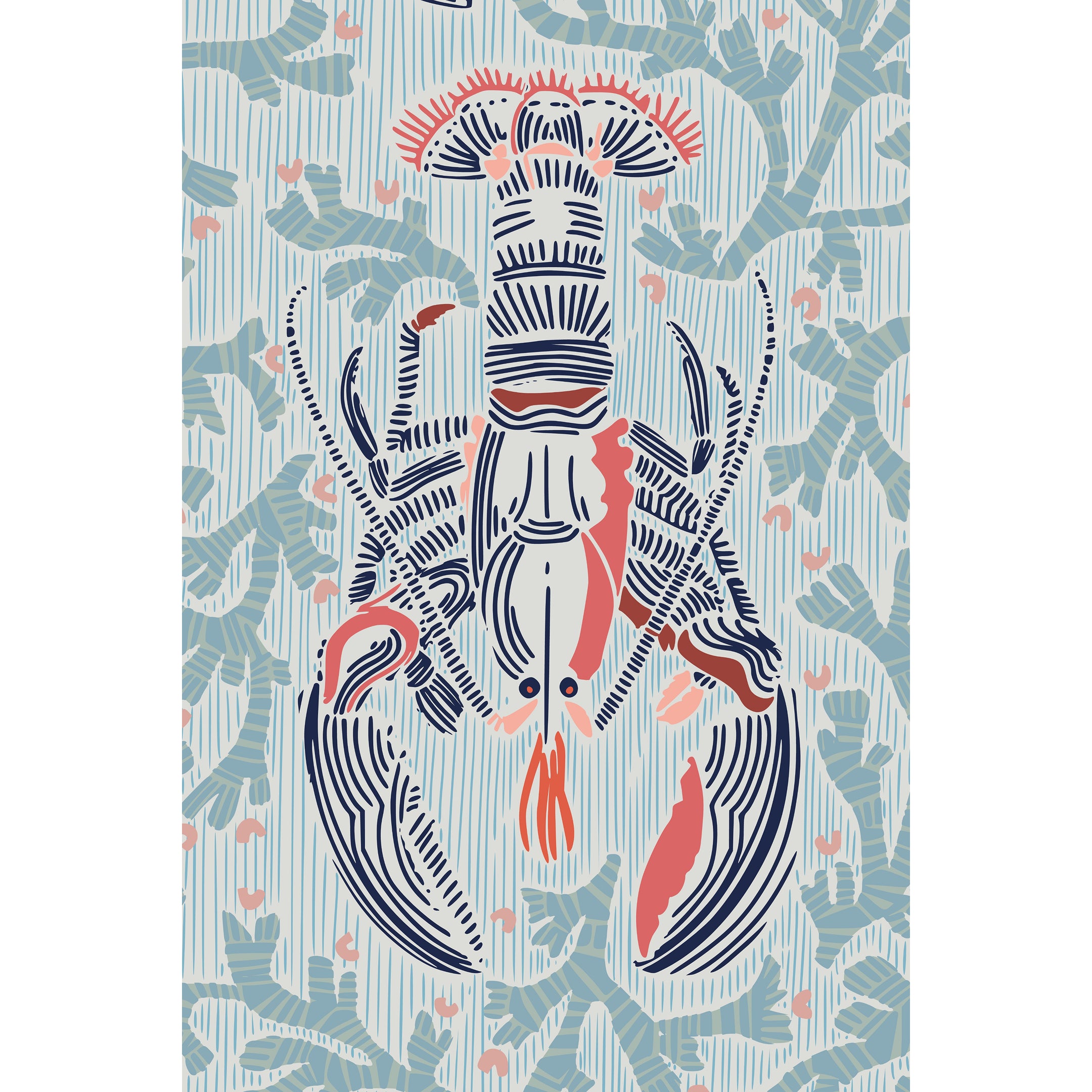 Crustacean Core mint Print