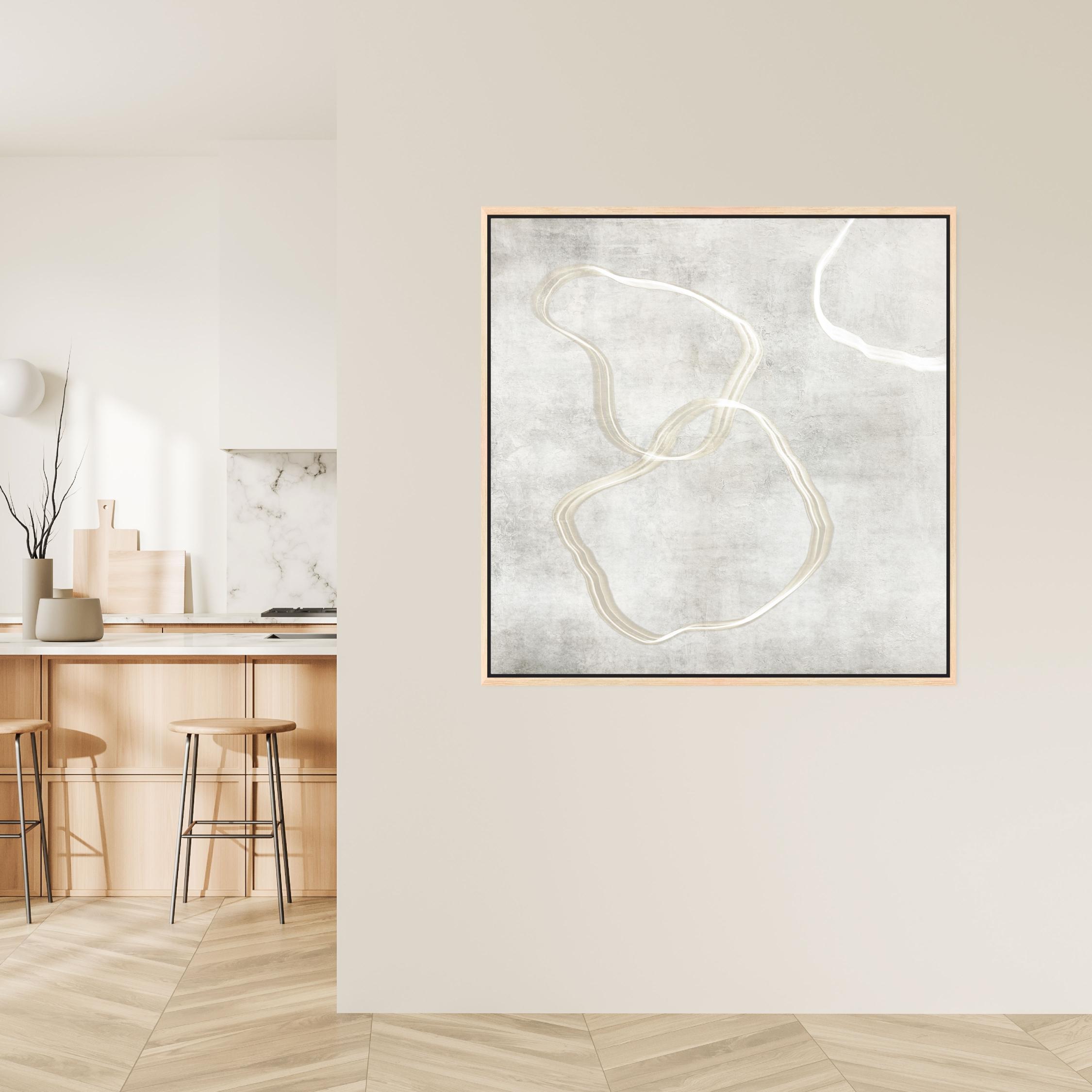 Stylo III Square Framed Printed Canvas - Mala Art Co.