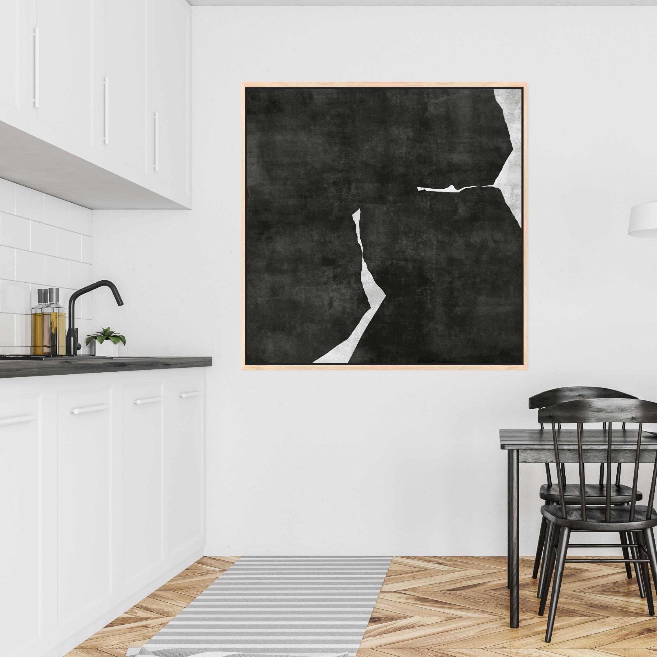 Nero III Square Framed Printed Canvas - Mala Art Co.