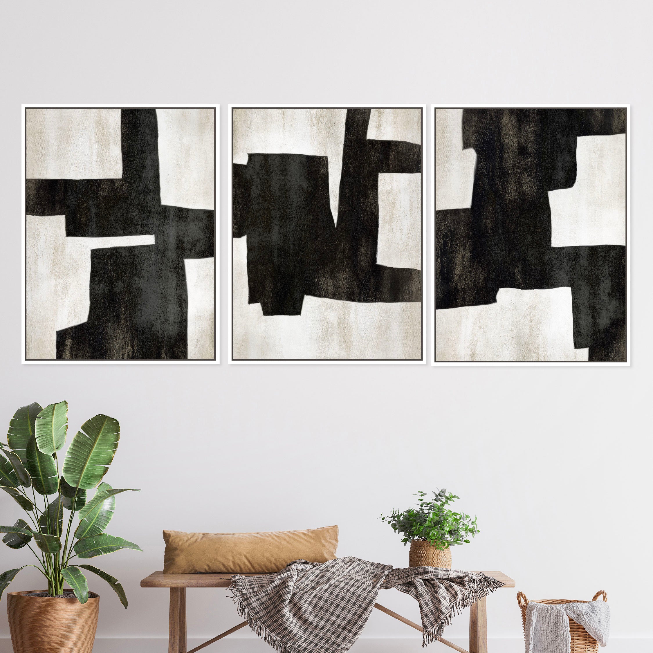 Fabio Portrait Framed Canvas Set of 3 - Mala Art Co.