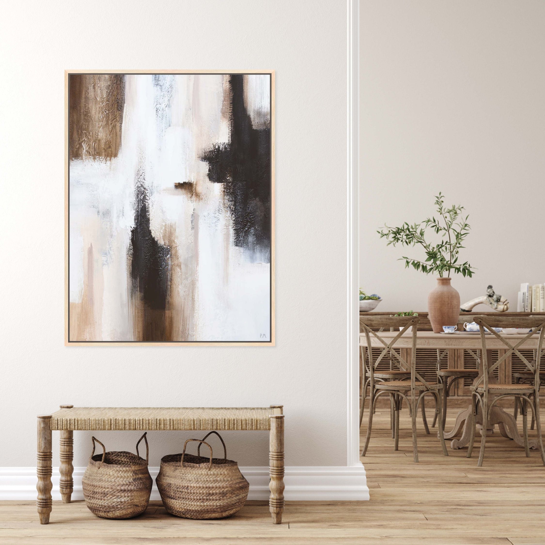 Casa I Portrait Framed Printed Canvas - Mala Art Co.