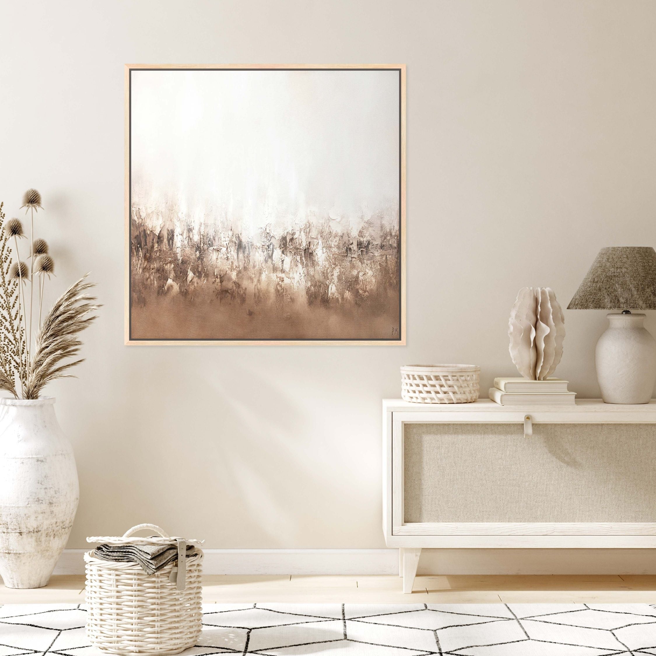 Landa Square Framed Printed Canvas - Mala Art Co.