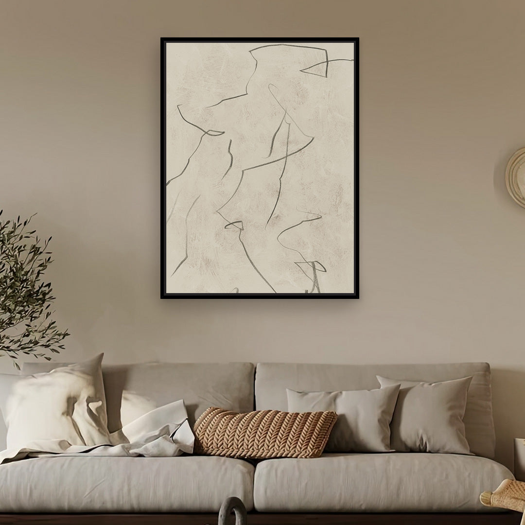 Realised Portrait Framed Printed Canvas