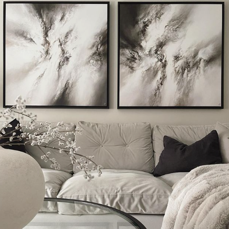 Fusion Square Framed Canvas Set of 2 - Mala Art Co.