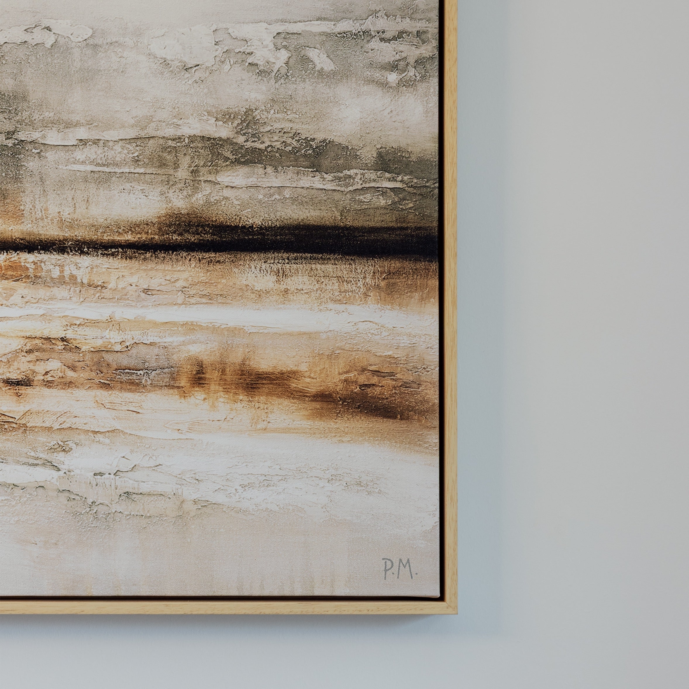 Embers Landscape Framed Printed Canvas - Mala Art Co.