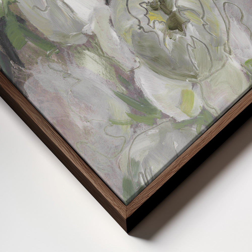 Sady florals Portrait Framed Printed Canvas - Mala Art Co.