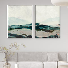 Mountains Framed Canvas Set of 2 - Mala Art Co.
