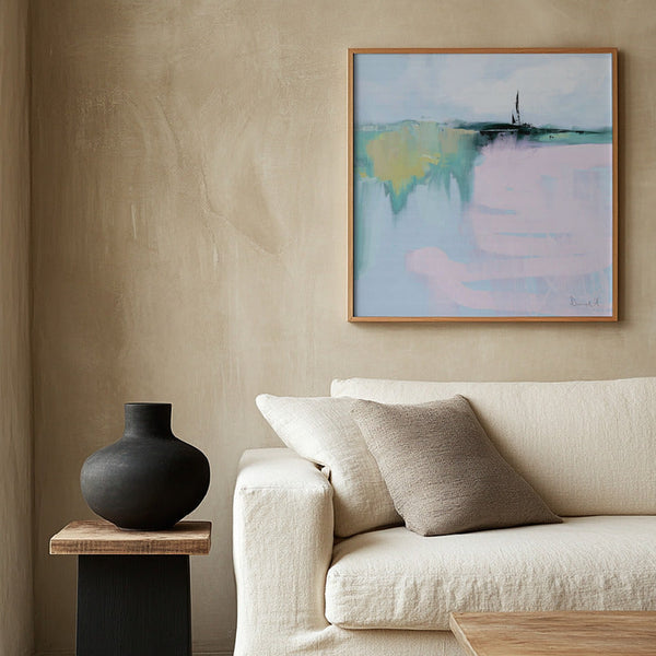 Horizon Square Framed Printed Canvas - Mala Art Co.