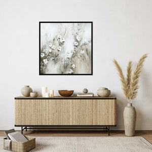 Wild Blooms Square Framed Printed Canvas - Mala Art Co.