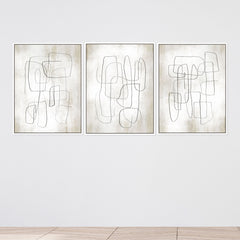 Fina Portrait Framed Canvas Set of 3 - Mala Art Co.