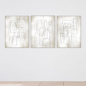 Fina Portrait Framed Canvas Set of 3 - Mala Art Co.