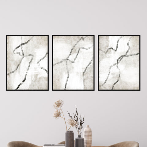 Modo Portrait Framed Canvas Set of 3