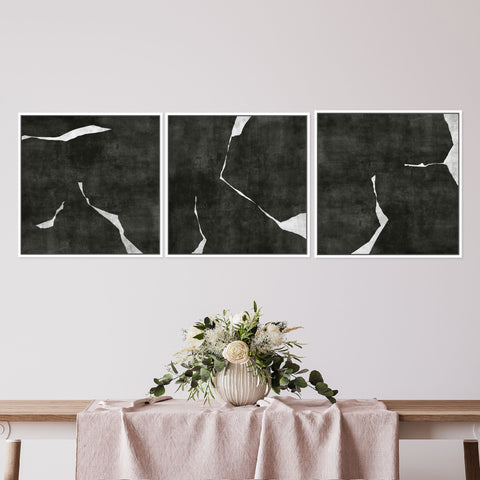 Nero Square Framed Canvas Set of 3