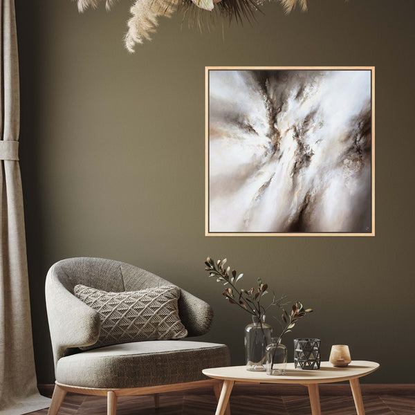 Fusion II Square Framed Printed Canvas - Mala Art Co.