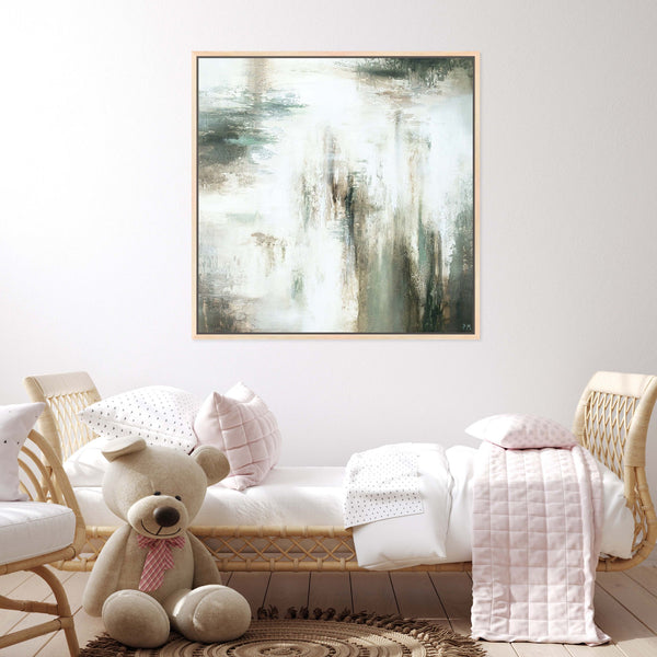 Verde I Square Framed Printed Canvas - Mala Art Co.
