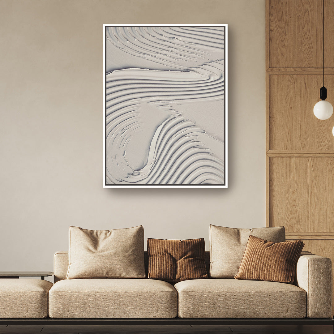 Clay Texture Portrait Framed Printed Canvas