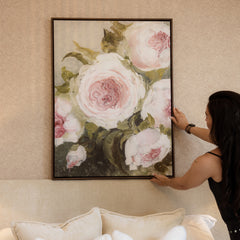 Freyia florals Portrait Framed Printed Canvas - Mala Art Co.