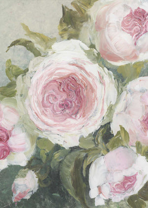 Freyia painterly florals Framed Printed Canvas - Mala Art Co.